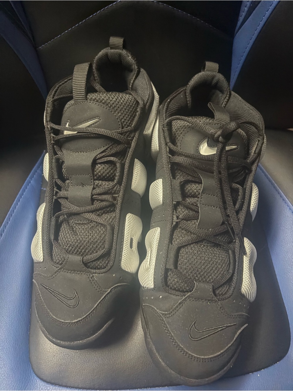 Nike air more uptempo low dark grey  crimson size 13